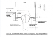 DrainRITE Water Outlet 7 (Dropper) - Ring Clamped Dome